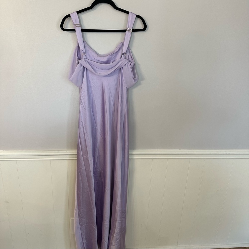 Show Me Your MuMu Women’s Bella Maxi Dress in Lavender Luxe Satin Sz M NWOT - Picture 11 of 11